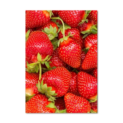 Cuadro decorativo en acrílico brillante vertical fresas