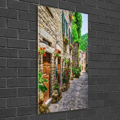 Impresión en metacrilato de alta calidad vertical Una calle con encanto