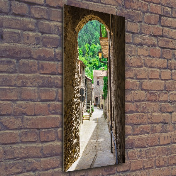 Cuadro decorativo en acrílico brillante vertical Una calle con encanto