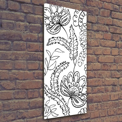 Impresión en metacrilato de alta calidad vertical Fondo de zentangle