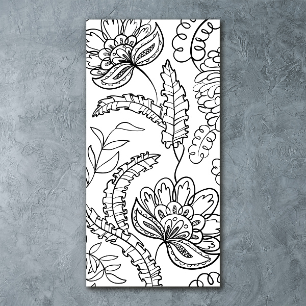 Impresión en metacrilato de alta calidad vertical Fondo de zentangle