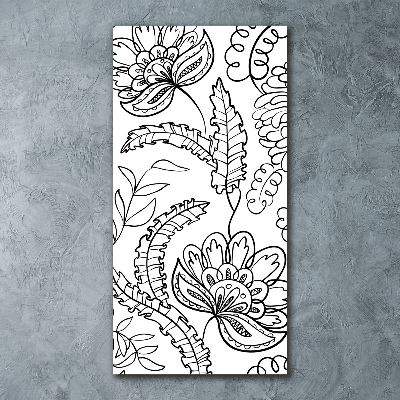 Impresión en metacrilato de alta calidad vertical Fondo de zentangle