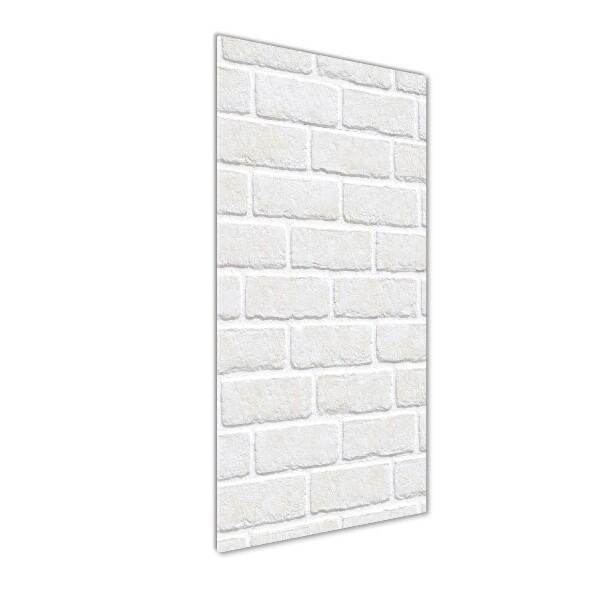 Cuadro de metacrilato moderno efecto cristal vertical pared de ladrillos