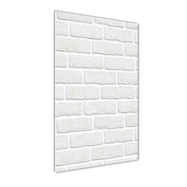 Cuadro de metacrilato moderno efecto cristal vertical pared de ladrillos