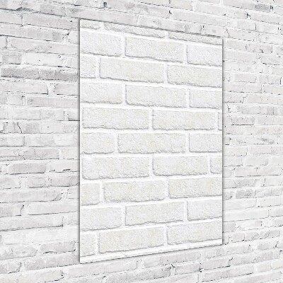 Cuadro de metacrilato moderno efecto cristal vertical pared de ladrillos