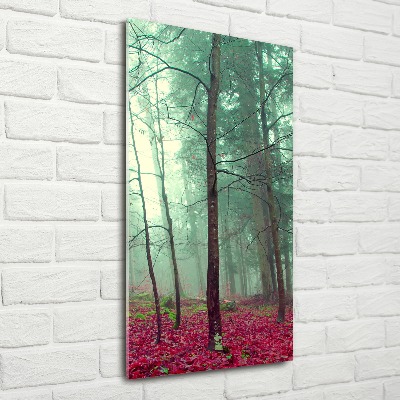 Cuadro de metacrilato vertical Bosque en otoño