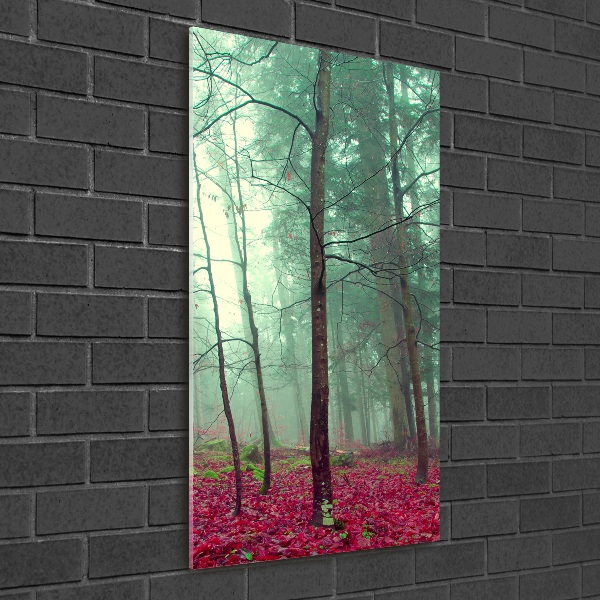 Cuadro de metacrilato vertical Bosque en otoño
