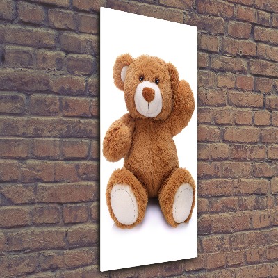 Cuadro decorativo en acrílico brillante vertical Oso de peluche