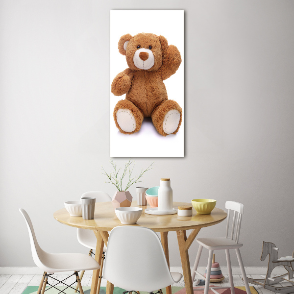 Cuadro decorativo en acrílico brillante vertical Oso de peluche