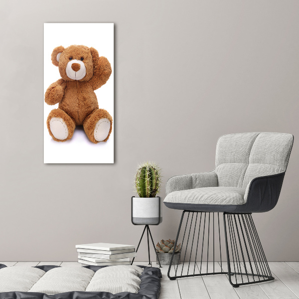 Cuadro decorativo en acrílico brillante vertical Oso de peluche