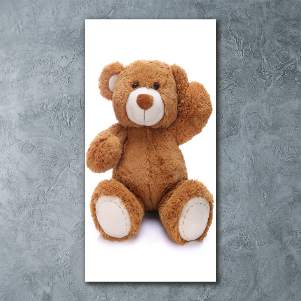 Cuadro decorativo en acrílico brillante vertical Oso de peluche