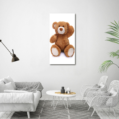 Cuadro decorativo en acrílico brillante vertical Oso de peluche