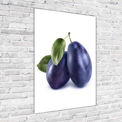 Cuadro decorativo en acrílico brillante vertical Ciruelas