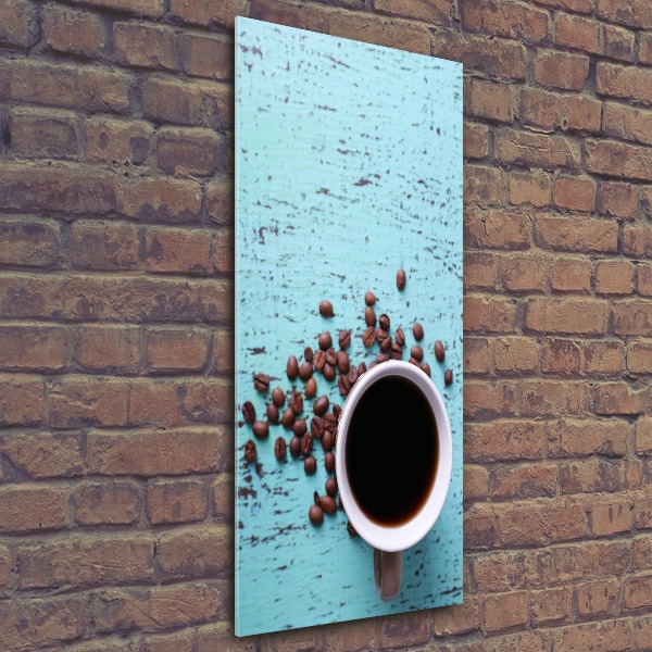 Cuadro de metacrilato vertical Una taza de café