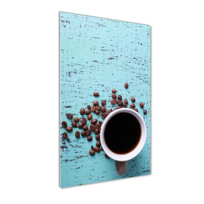 Cuadro de metacrilato vertical Una taza de café
