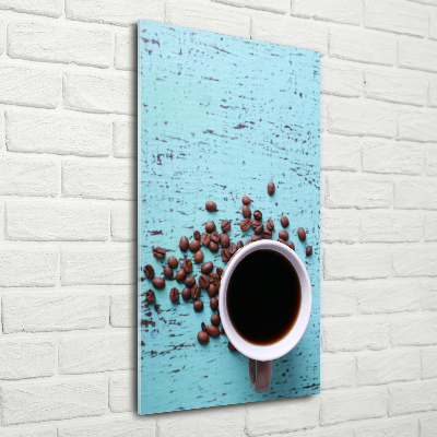 Cuadro de metacrilato vertical Una taza de café