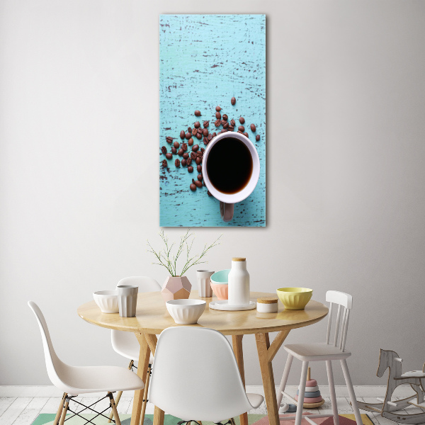 Cuadro de metacrilato vertical Una taza de café