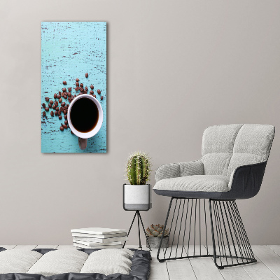 Cuadro de metacrilato vertical Una taza de café