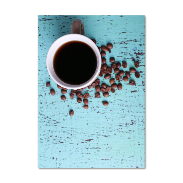 Cuadro de metacrilato vertical Una taza de café