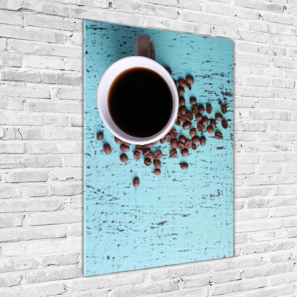 Cuadro de metacrilato vertical Una taza de café