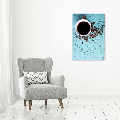 Cuadro de metacrilato vertical Una taza de café