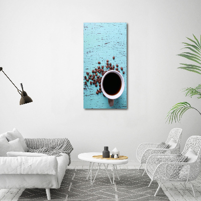 Cuadro de metacrilato vertical Una taza de café