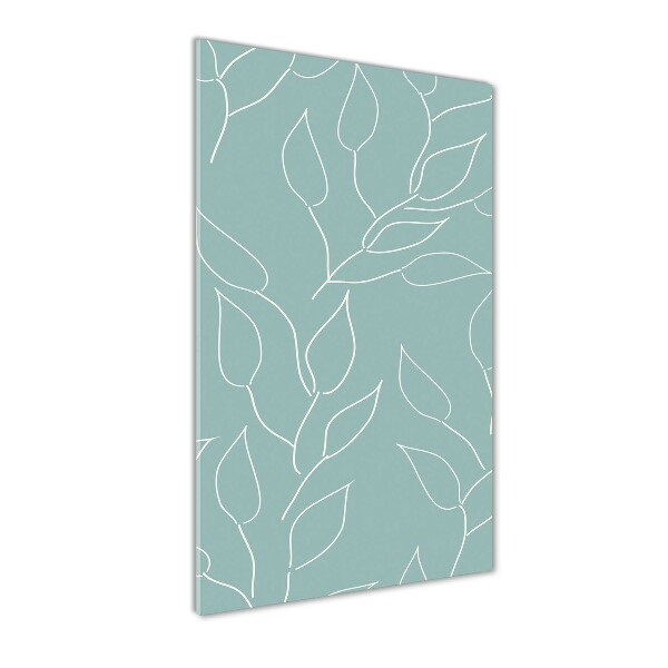 Cuadro de metacrilato moderno efecto cristal vertical Hojas