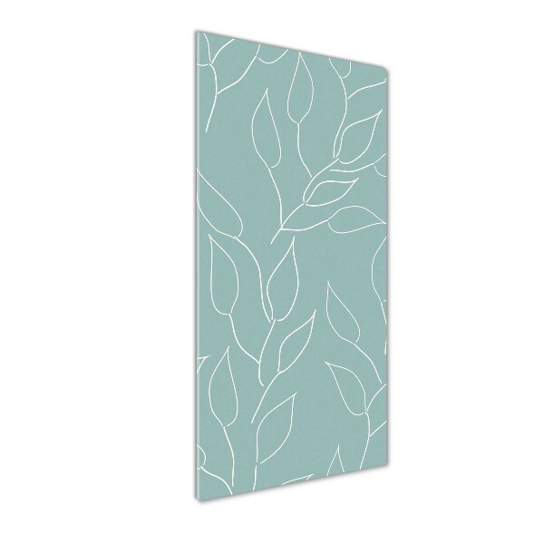Cuadro de metacrilato moderno efecto cristal vertical Hojas