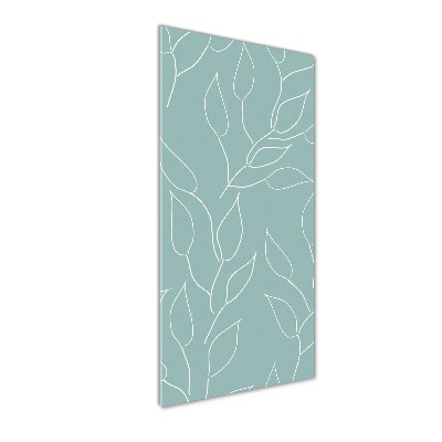 Cuadro de metacrilato moderno efecto cristal vertical Hojas