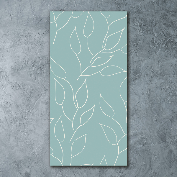 Cuadro de metacrilato moderno efecto cristal vertical Hojas