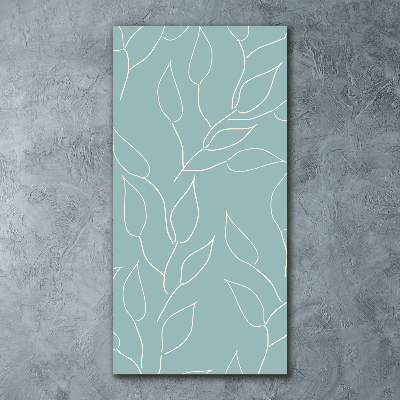Cuadro de metacrilato moderno efecto cristal vertical Hojas