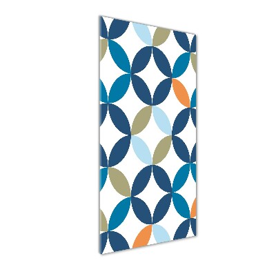 Cuadro decorativo en acrílico brillante vertical Fondo geométrico
