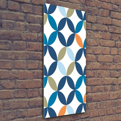 Cuadro decorativo en acrílico brillante vertical Fondo geométrico