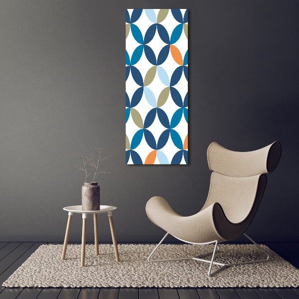 Cuadro decorativo en acrílico brillante vertical Fondo geométrico