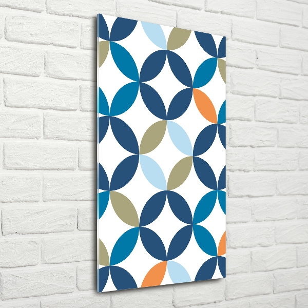 Cuadro decorativo en acrílico brillante vertical Fondo geométrico