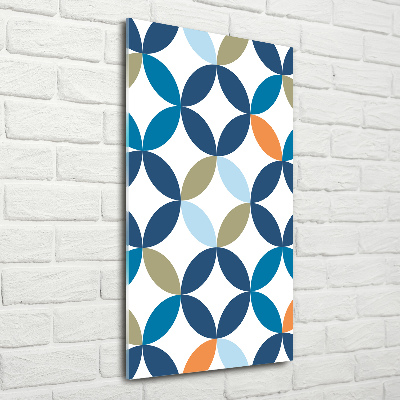 Cuadro decorativo en acrílico brillante vertical Fondo geométrico
