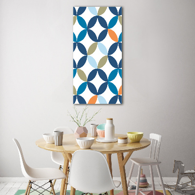 Cuadro decorativo en acrílico brillante vertical Fondo geométrico