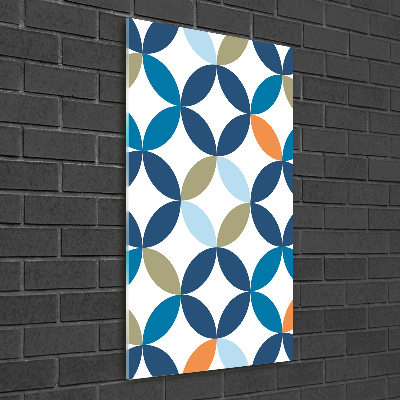 Cuadro decorativo en acrílico brillante vertical Fondo geométrico