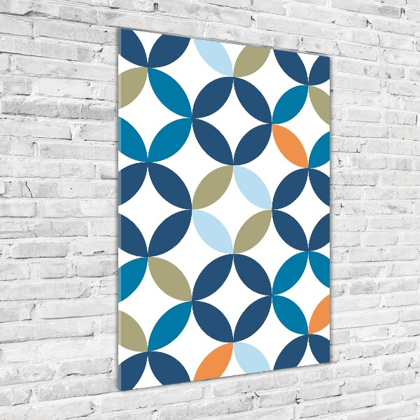Cuadro decorativo en acrílico brillante vertical Fondo geométrico