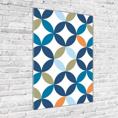 Cuadro decorativo en acrílico brillante vertical Fondo geométrico