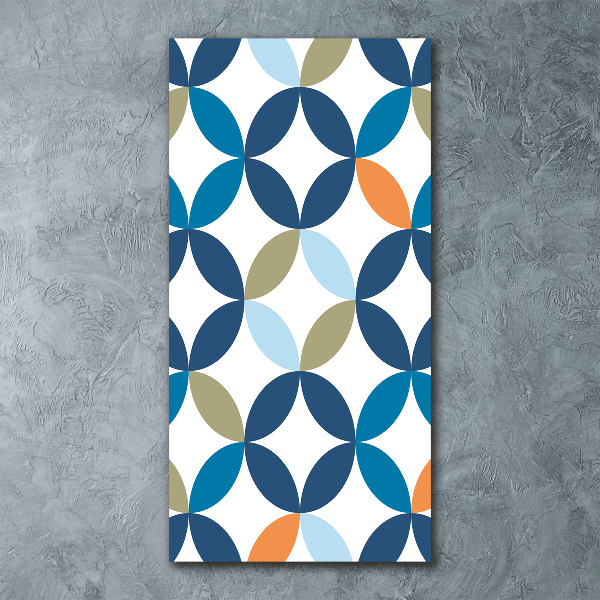 Cuadro decorativo en acrílico brillante vertical Fondo geométrico