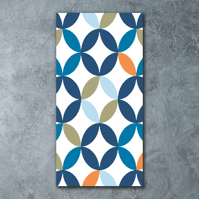 Cuadro decorativo en acrílico brillante vertical Fondo geométrico