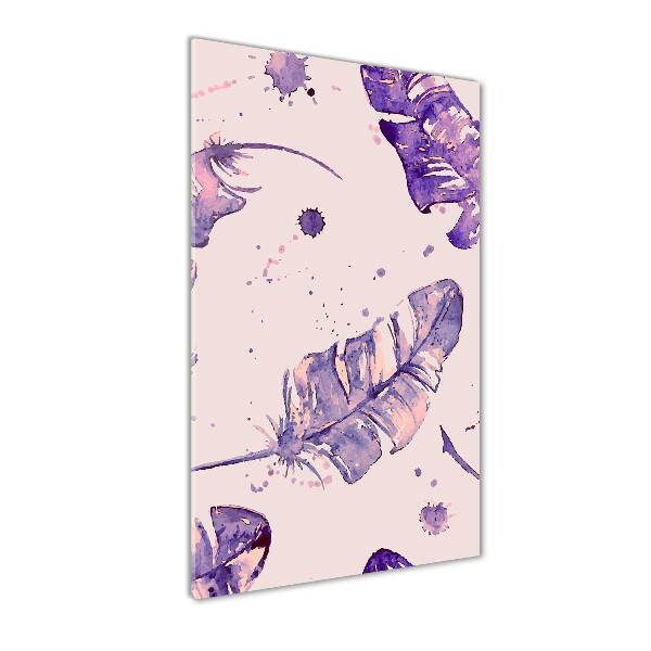 Cuadro de metacrilato vertical plumas