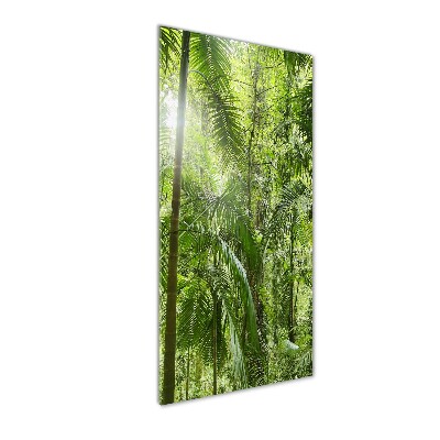 Cuadro de metacrilato moderno efecto cristal vertical Selva tropical