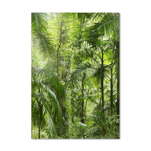 Cuadro de metacrilato moderno efecto cristal vertical Selva tropical