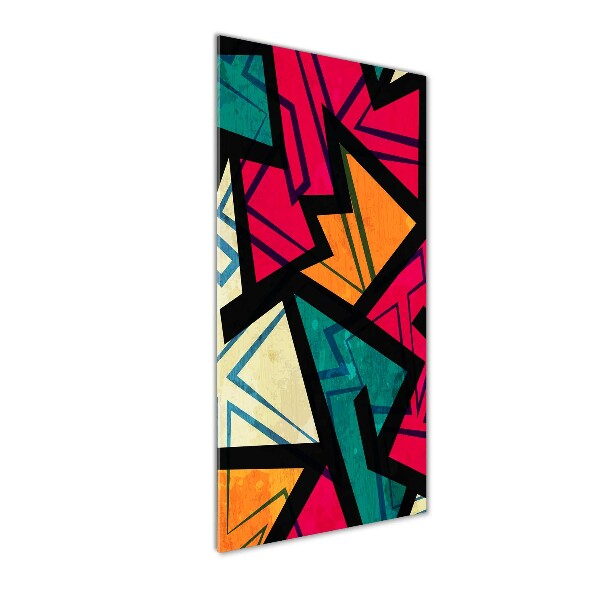 Cuadro de metacrilato moderno efecto cristal vertical Fondo geométrico