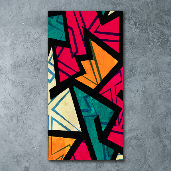 Cuadro de metacrilato moderno efecto cristal vertical Fondo geométrico