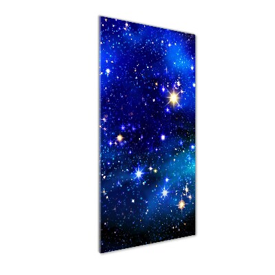 Cuadro decorativo en acrílico brillante vertical Cielo estrellado