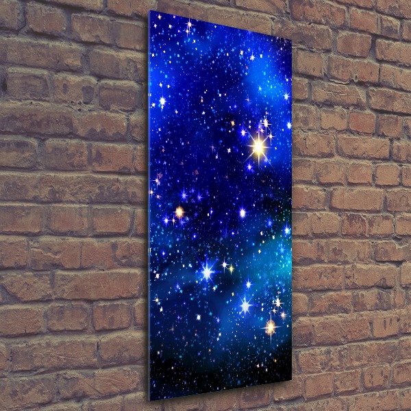 Cuadro decorativo en acrílico brillante vertical Cielo estrellado