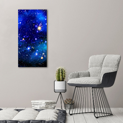 Cuadro decorativo en acrílico brillante vertical Cielo estrellado